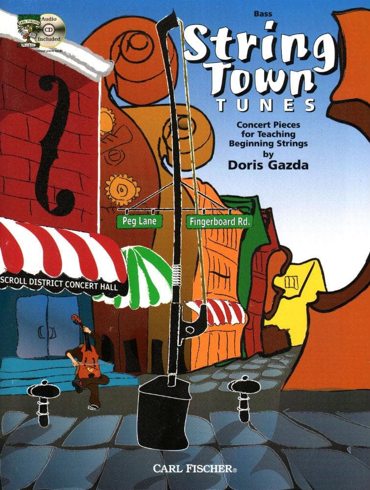 Gazda, Doris - String Town Tunes - Bass - Book/CD set - Carl Fischer Edition