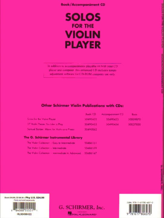 Solos for the Violin Player - Violin and Piano - edited by Josef Gingold - G Schirmer Edition - Image 4