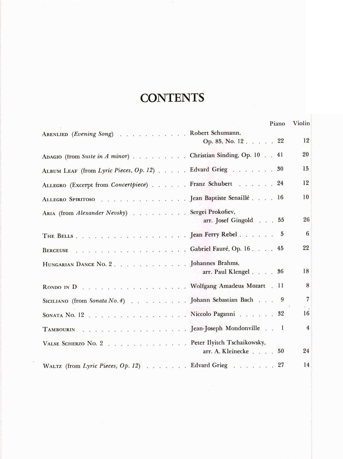 Solos for the Violin Player - Violin and Piano - edited by Josef Gingold - G Schirmer Edition - Image 2