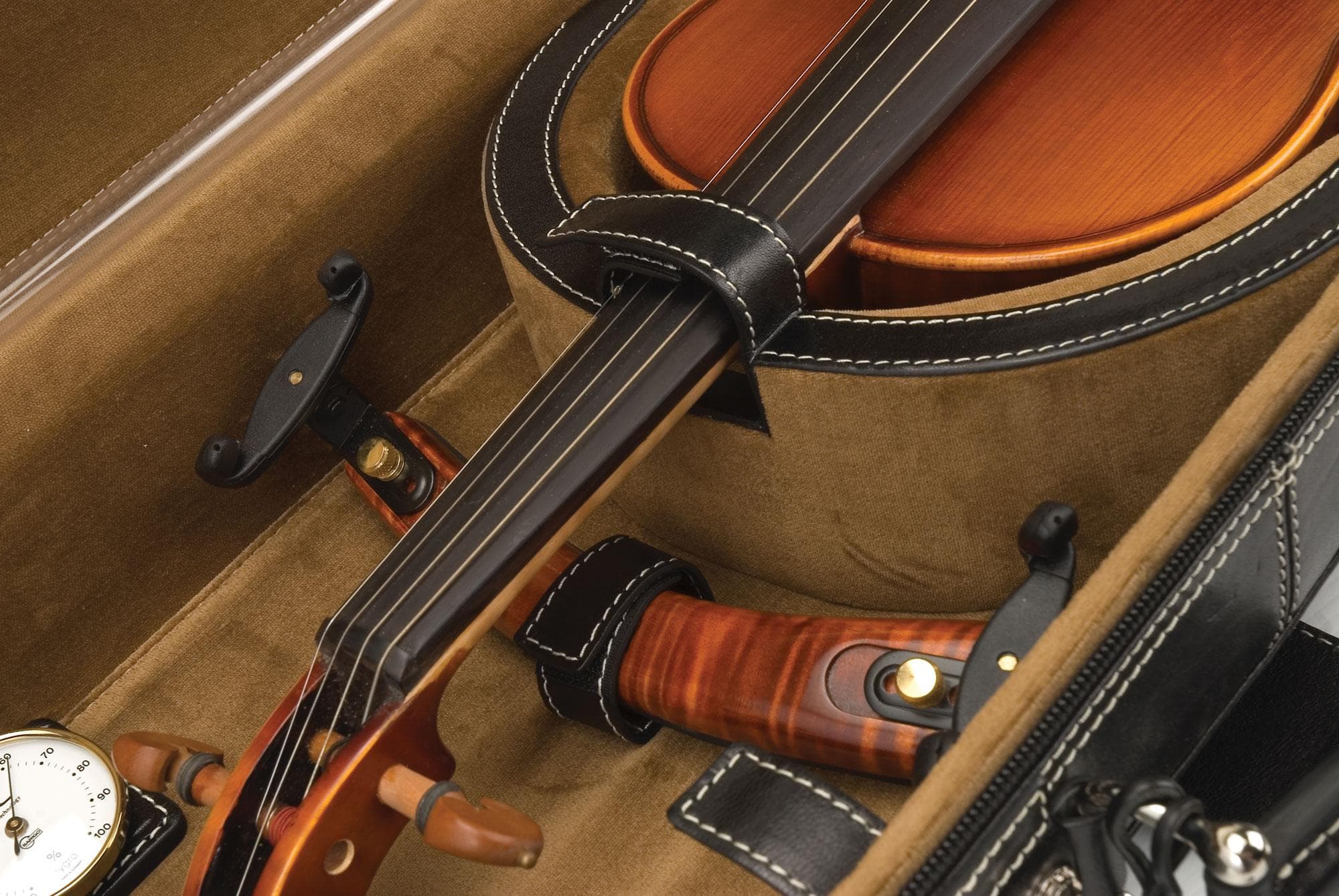 GL Q Series Violin Case in Black Leather - Image 4