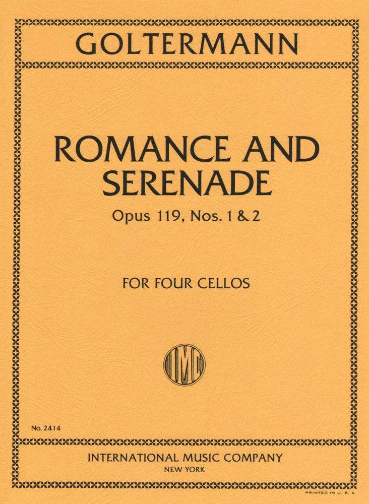 Goltermann, Georg - Romance and Serenade, Op 119, Nos 1 and 2 - Four Cellos - International Edition