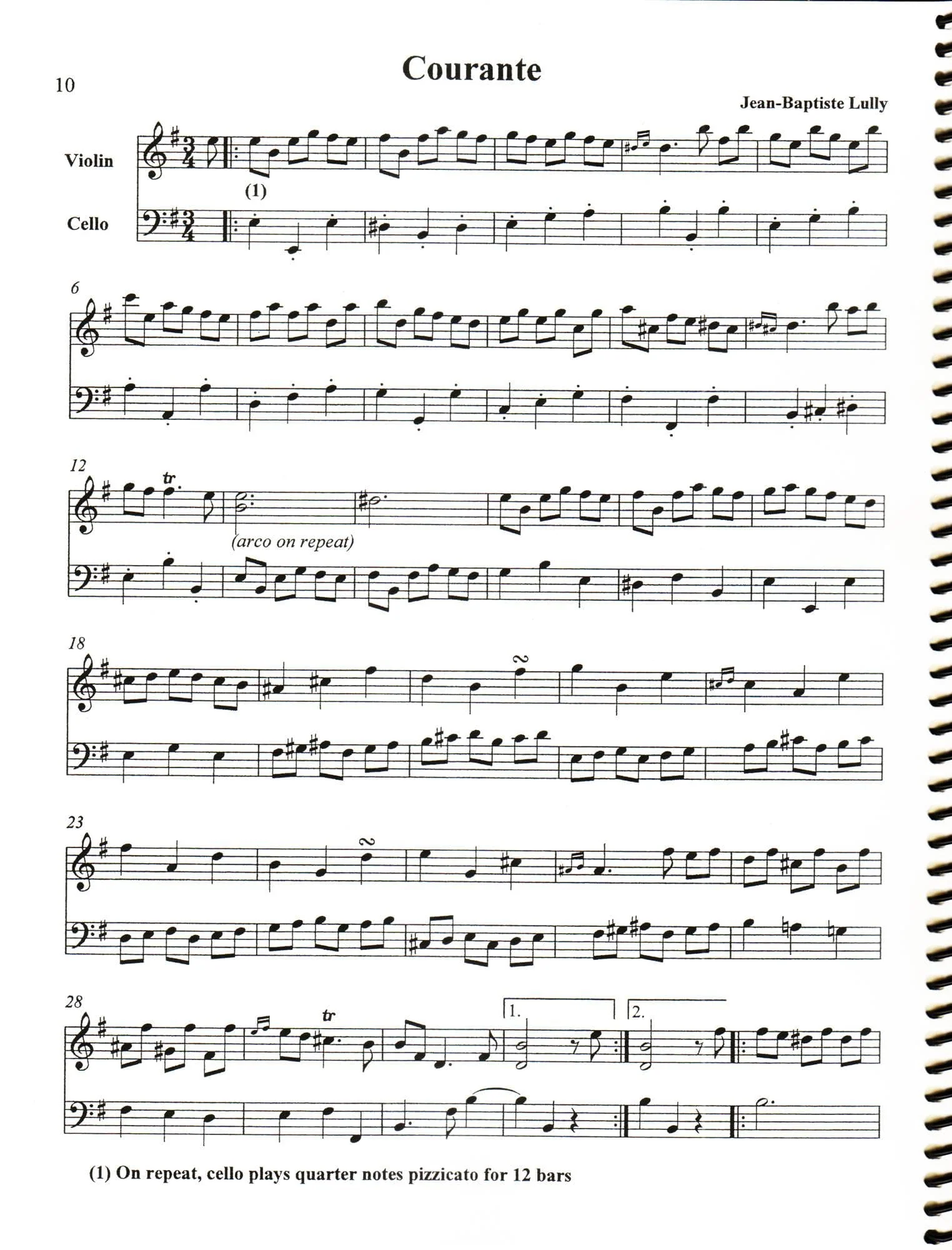 Baroque duets for Violin and Cello (from Baroque keyboard pieces) - arranged by Julie Gorka - Julie Gorka Publishing - Image 3