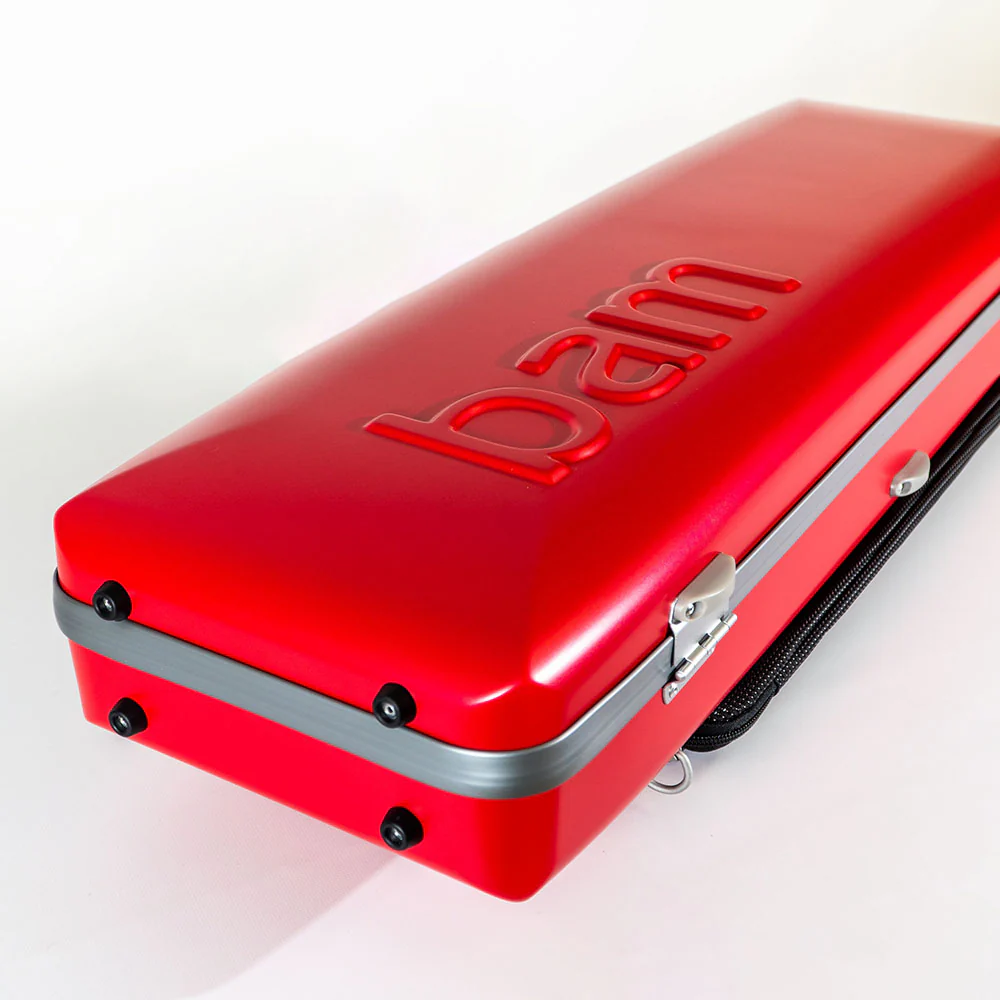 BAM Graffiti Hightech Oblong Violin Case - 4/4 Size - Raspberry and Silver - Image 4