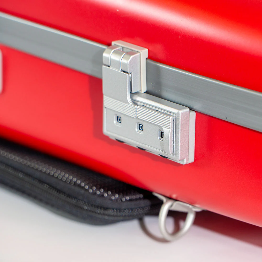 BAM Graffiti Hightech Oblong Violin Case - 4/4 Size - Raspberry and Silver - Image 5