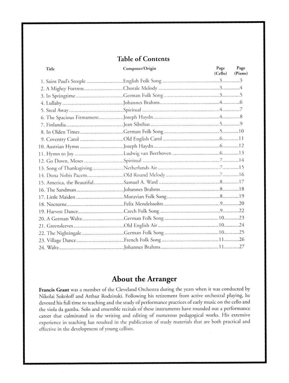 Easy Solos in the First Position - Cello and Piano - edited by Francis Grant - Ludwig Music Publishing - Image 2