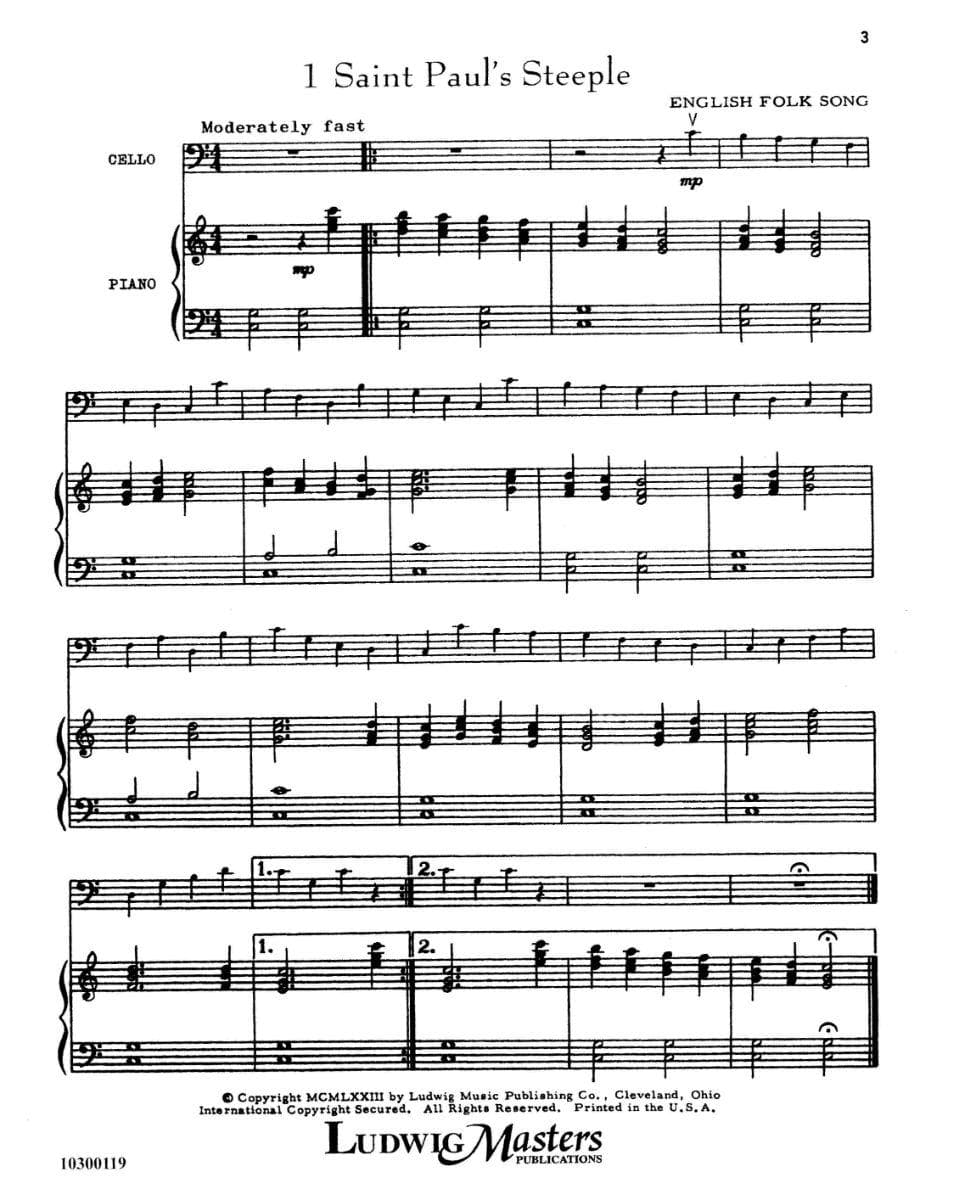 Easy Solos in the First Position - Cello and Piano - edited by Francis Grant - Ludwig Music Publishing - Image 3