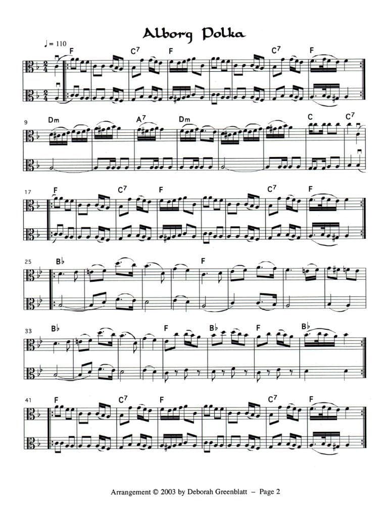 Greenblatt, Deborah - Danish Fiddle Tunes for Two Violas - Greenblatt & Seay Publications - Image 2