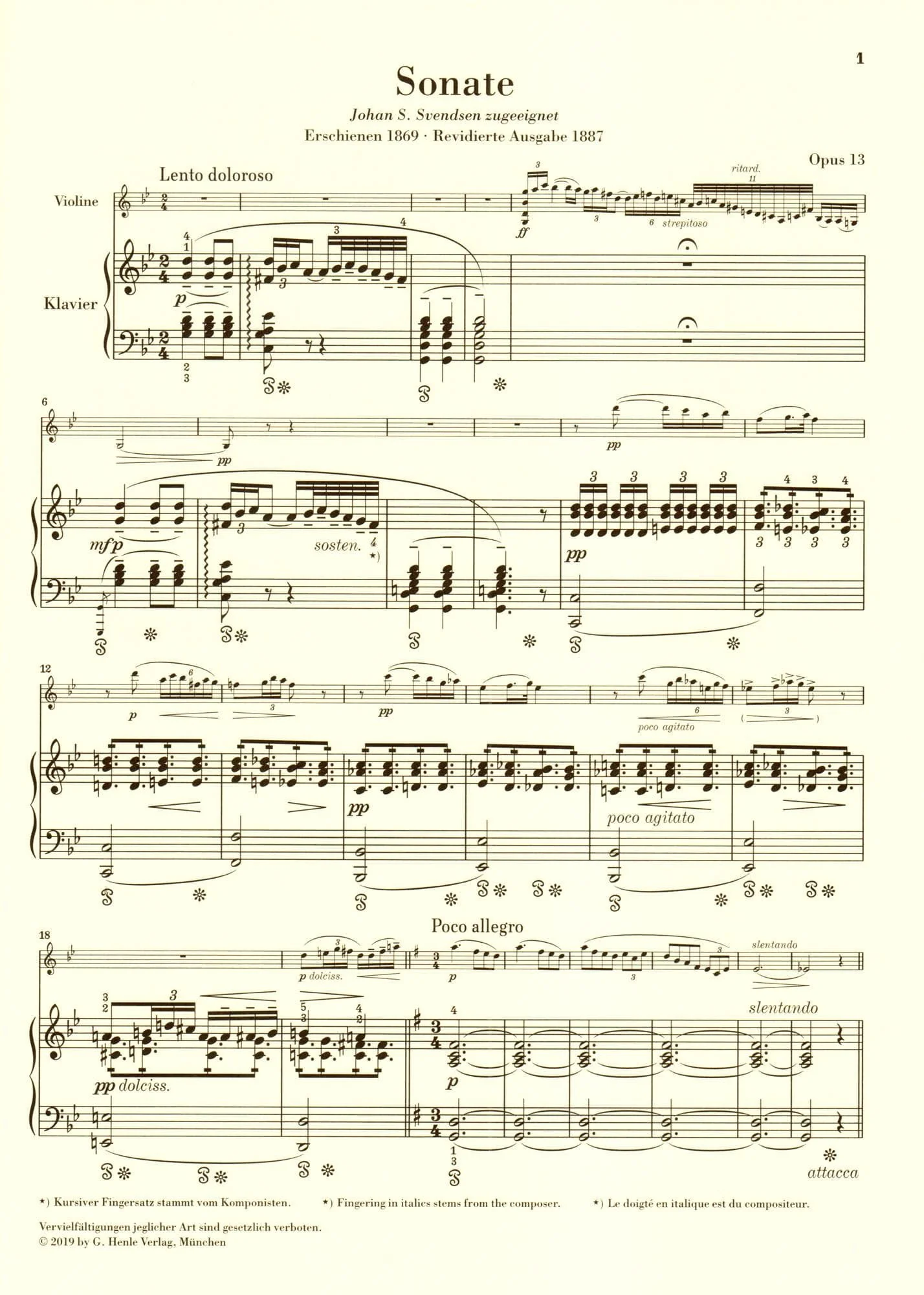 Grieg, Edvard - Sonata in G, Op 13 - for Violin and Piano - G Henle Verlag URTEXT - Image 4