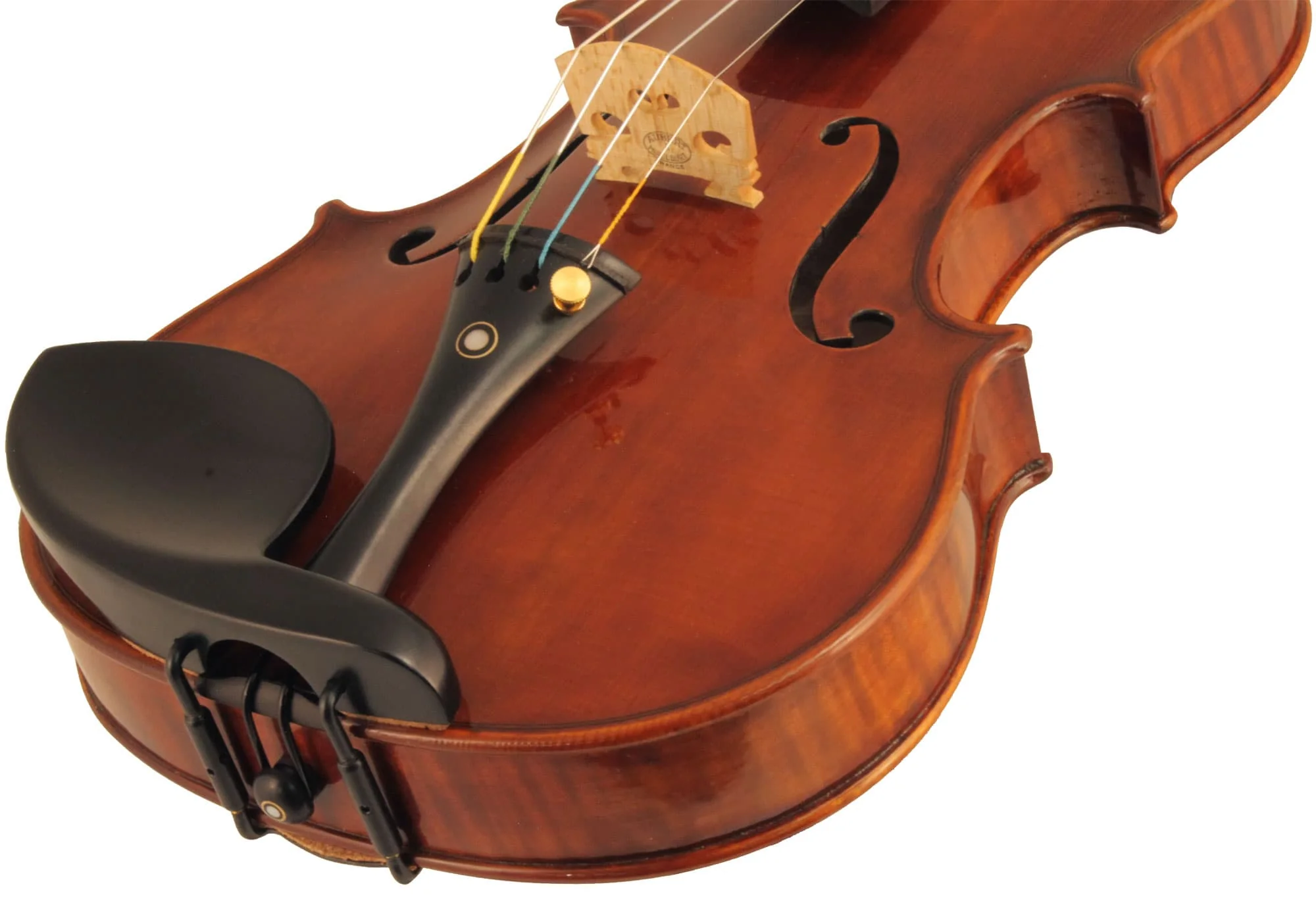 Guarneri Violin Chinrest Ebony w/ Black Clamp - Image 3