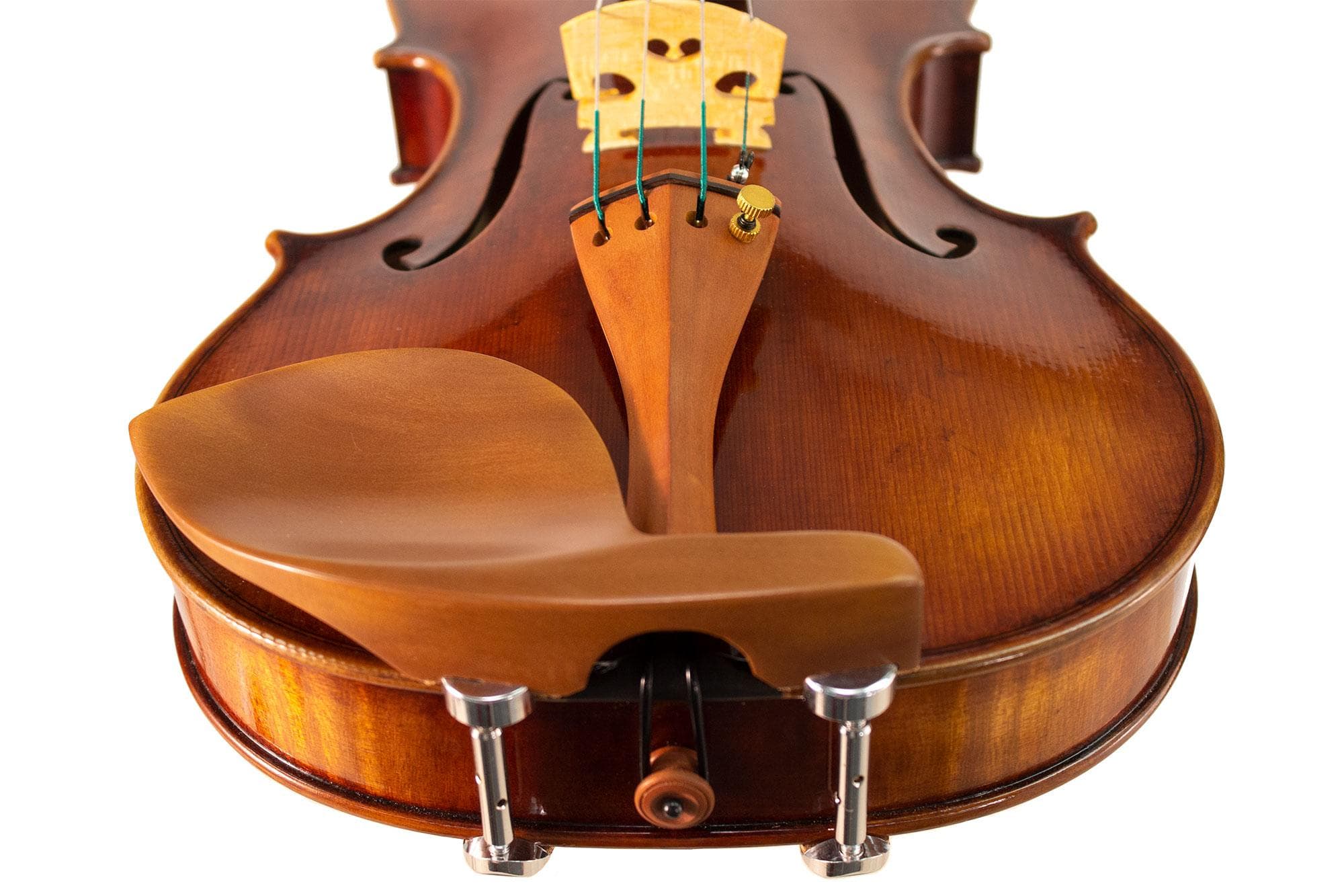 Guarneri Violin Chinrest with Old Hill Plate and Hill Clamps - Boxwood - Image 2