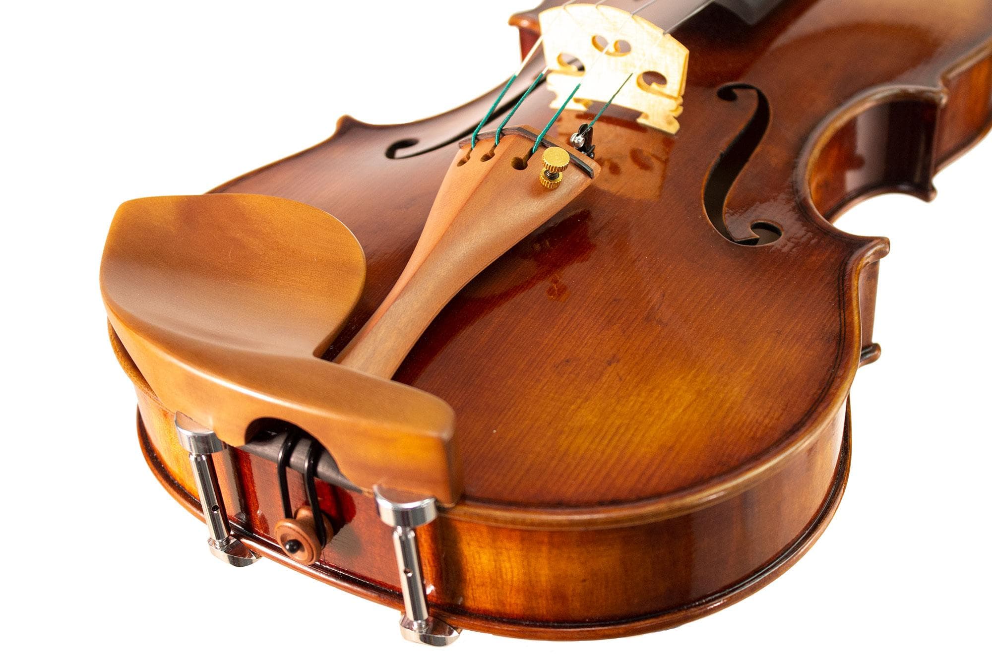 Guarneri Violin Chinrest with Old Hill Plate and Hill Clamps - Boxwood - Image 3
