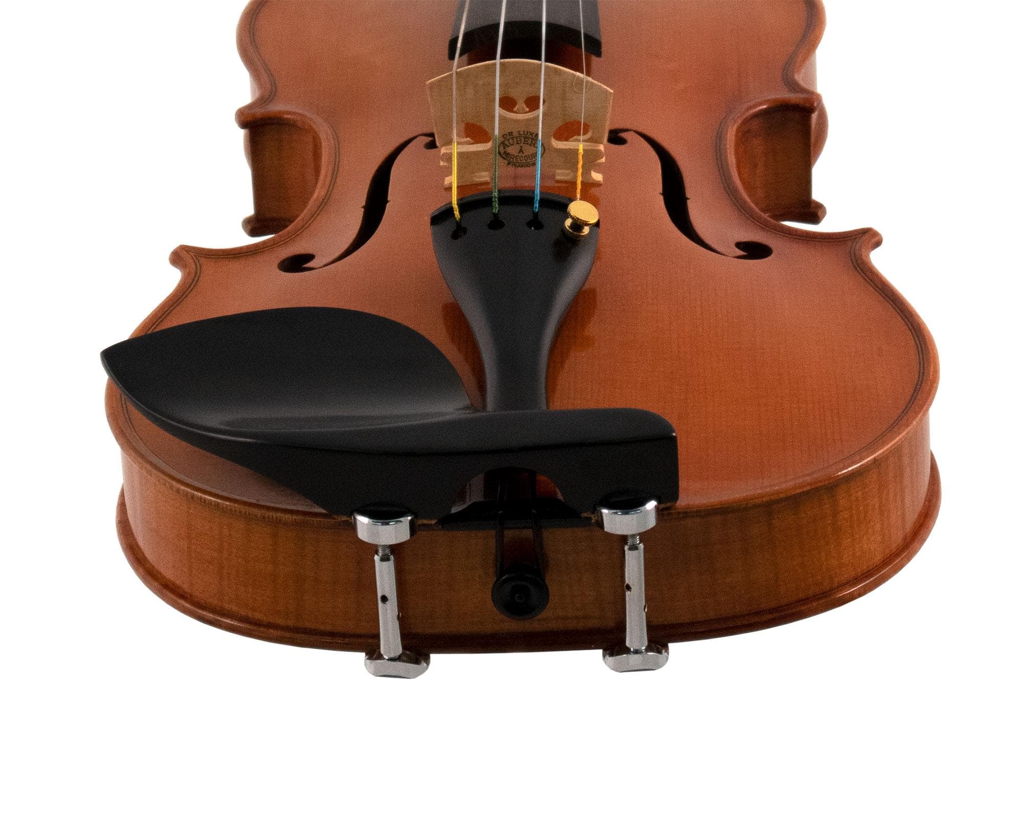 Guarneri Violin Chinrest with Old Hill Plate and Hill Clamps - Ebony - Image 2