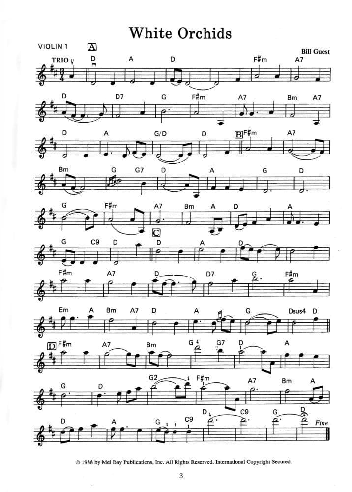 Guest, Bill - Deluxe Album of Fiddle Waltzes and Slow Airs - for 1, 2, or 3 Violins - Online Audio Demonstrations - Mel Bay Publications - Image 3