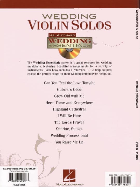 Hal Leonard Wedding Essentials: Wedding Violin Solos - Violin and Piano - Book/Online Audio - Hal Leonard Edition - Image 4