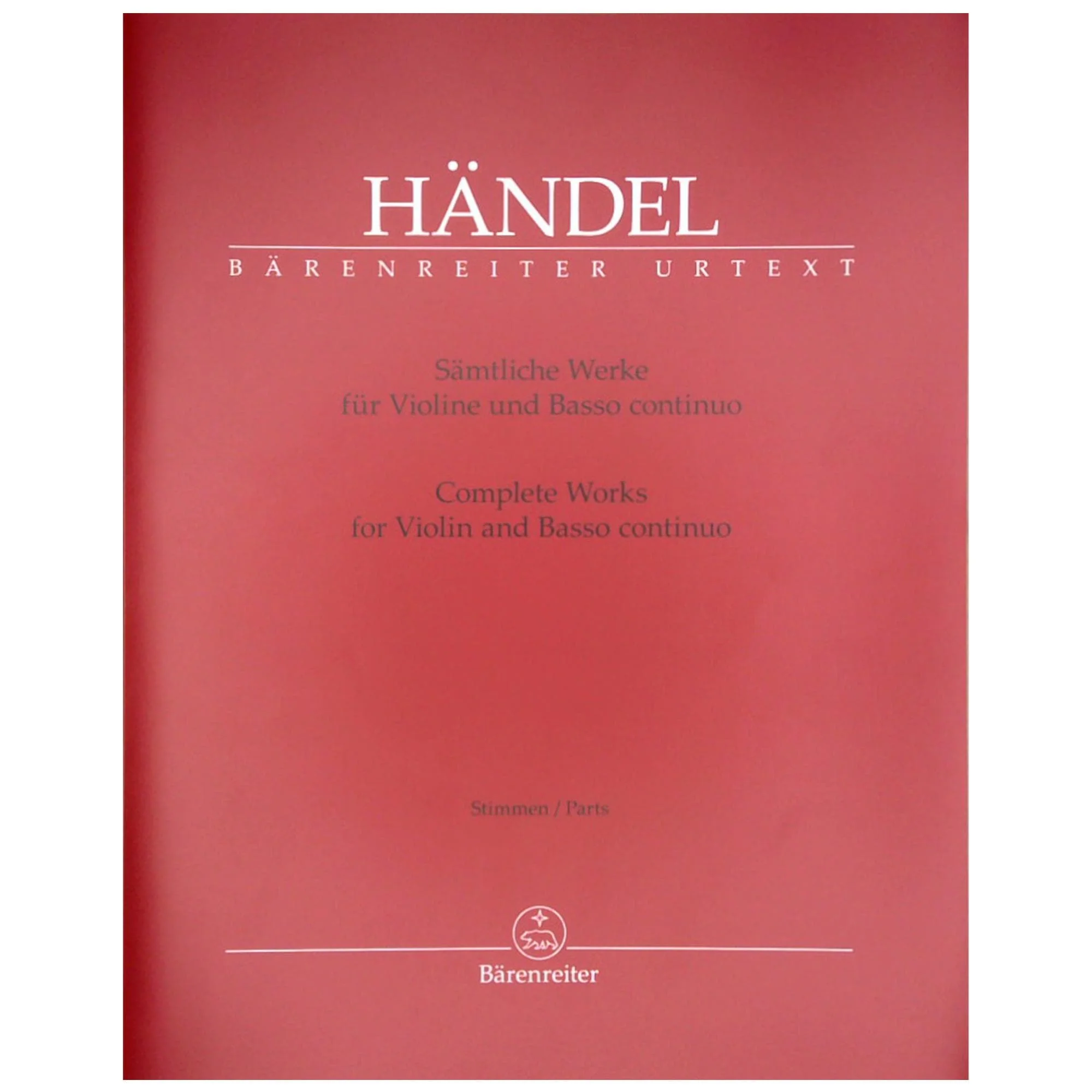 Handel, George Frideric - Complete Works for Violin and Basso Continuo - Violin and Piano - edited by Terence Best - Bärenreiter Verlag URTEXT - Image 4