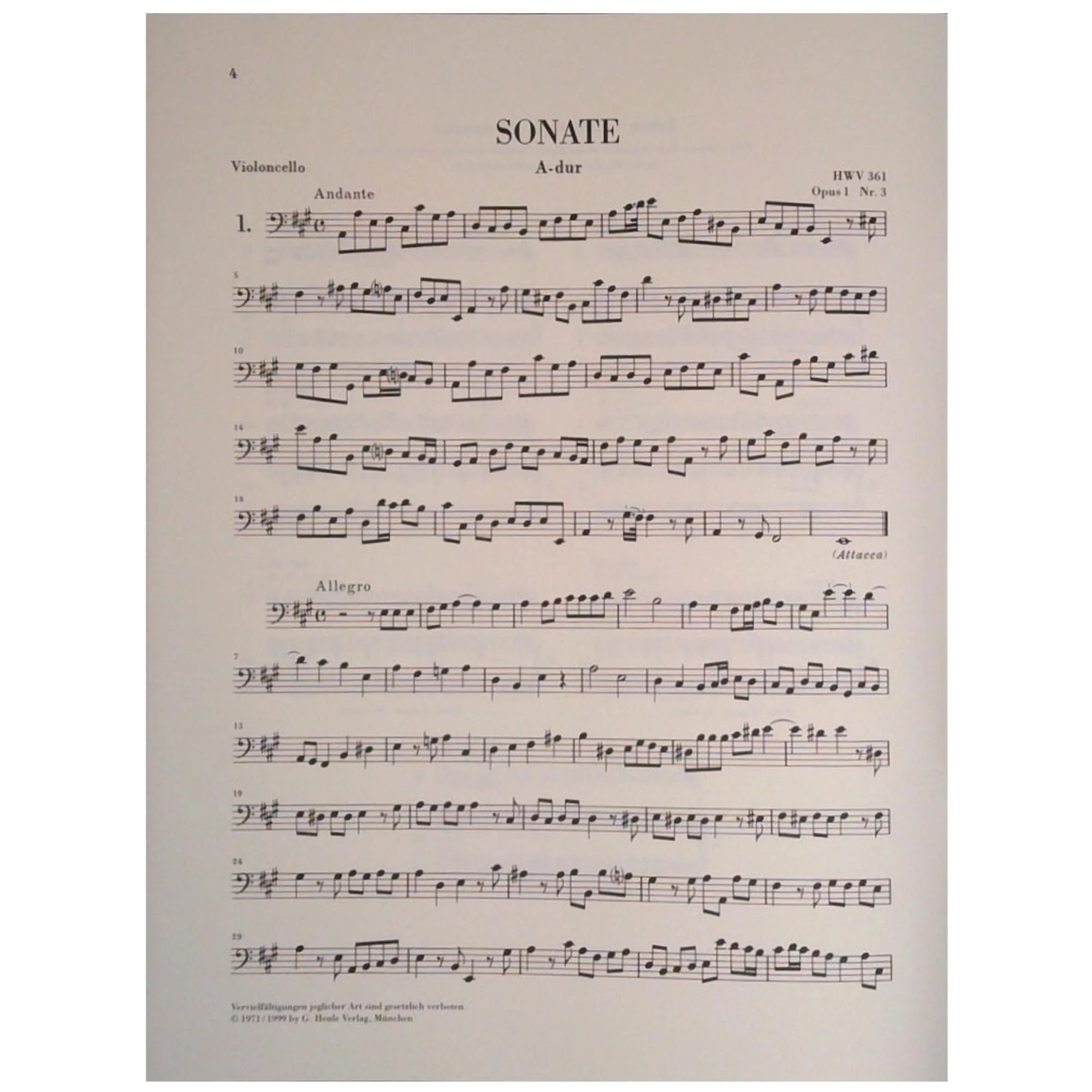Handel, George Frideric - Seven Sonatas for Violin and Basso Continuo - Violin and Piano - edited by Stanley Sadie and Karl Röhrig - G Henle Verlag URTEXT - Image 9
