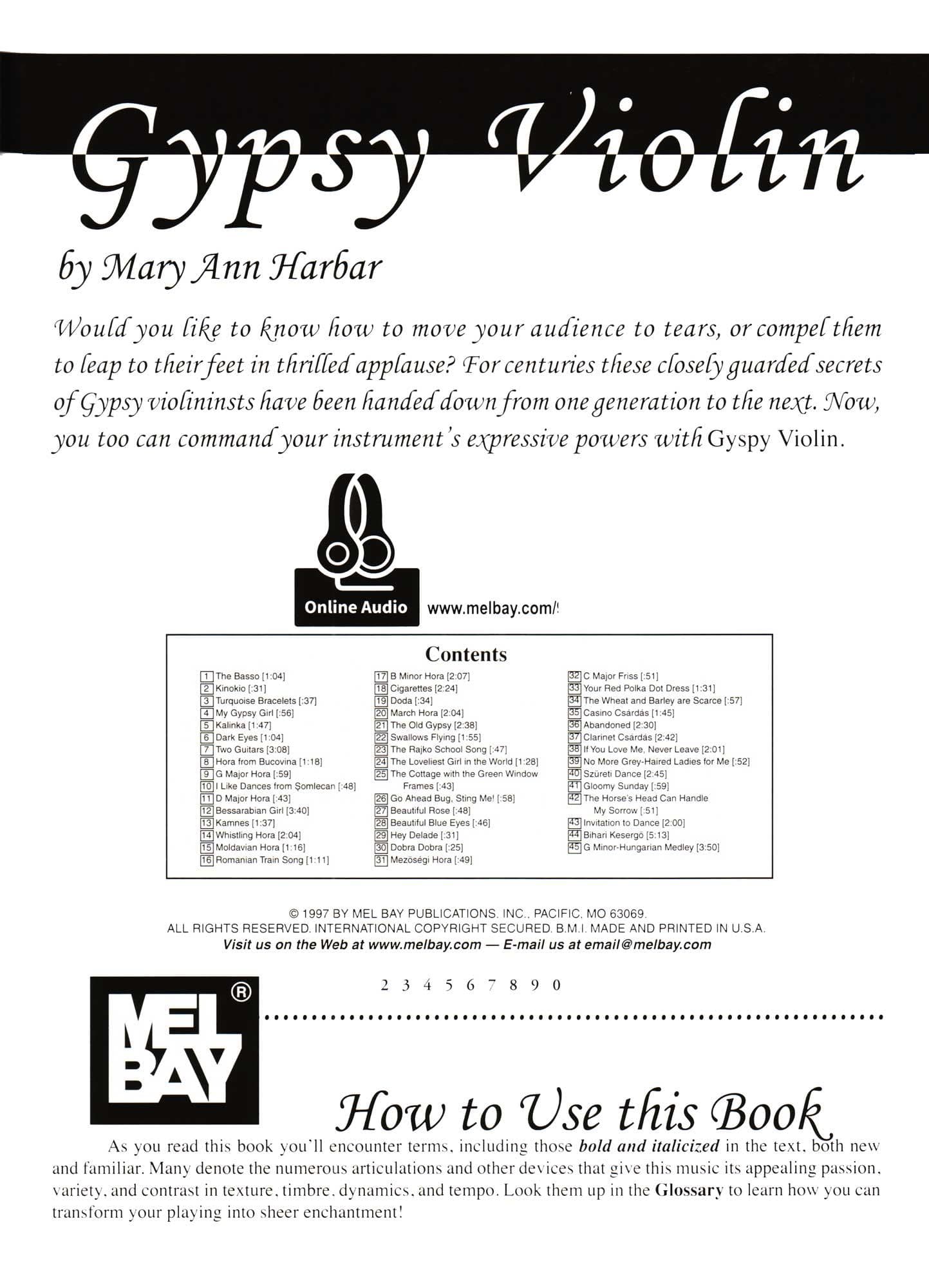 Harbar, Mary Ann - Gypsy Violin - for Violin with Online Audio Accompaniment - Mel Bay Publications - Image 2