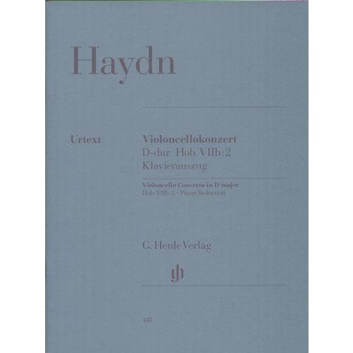 Haydn, Franz Joseph - Concerto in D Major, Hob VIIb:2 - Cello and Piano - edited by Sonja Gerlach - G Henle Verlag URTEXT