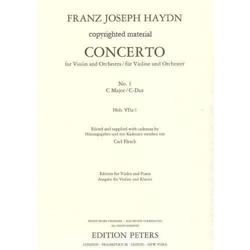 Haydn, Franz Joseph - Concerto No 1 in C Major, Hob VIIa:1 - Violin and Piano - edited by Carl Flesch - Edition Peters - Image 2