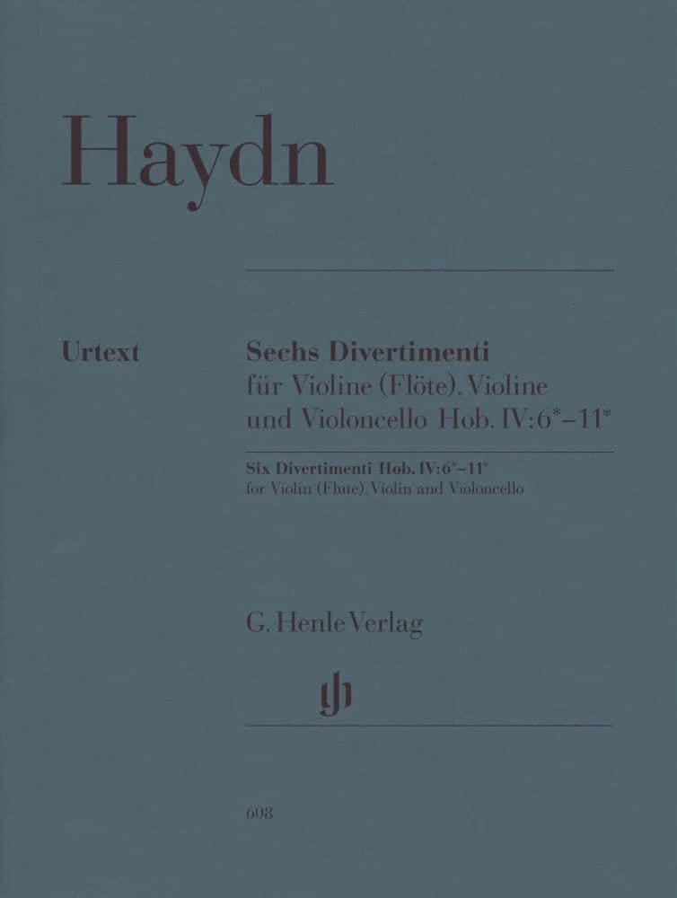 Haydn, Franz Joseph - Six Divertimenti, Hob VI:6-11 - Flute (or Violin), Violin, and Cello - G Henle Verlag URTEXT