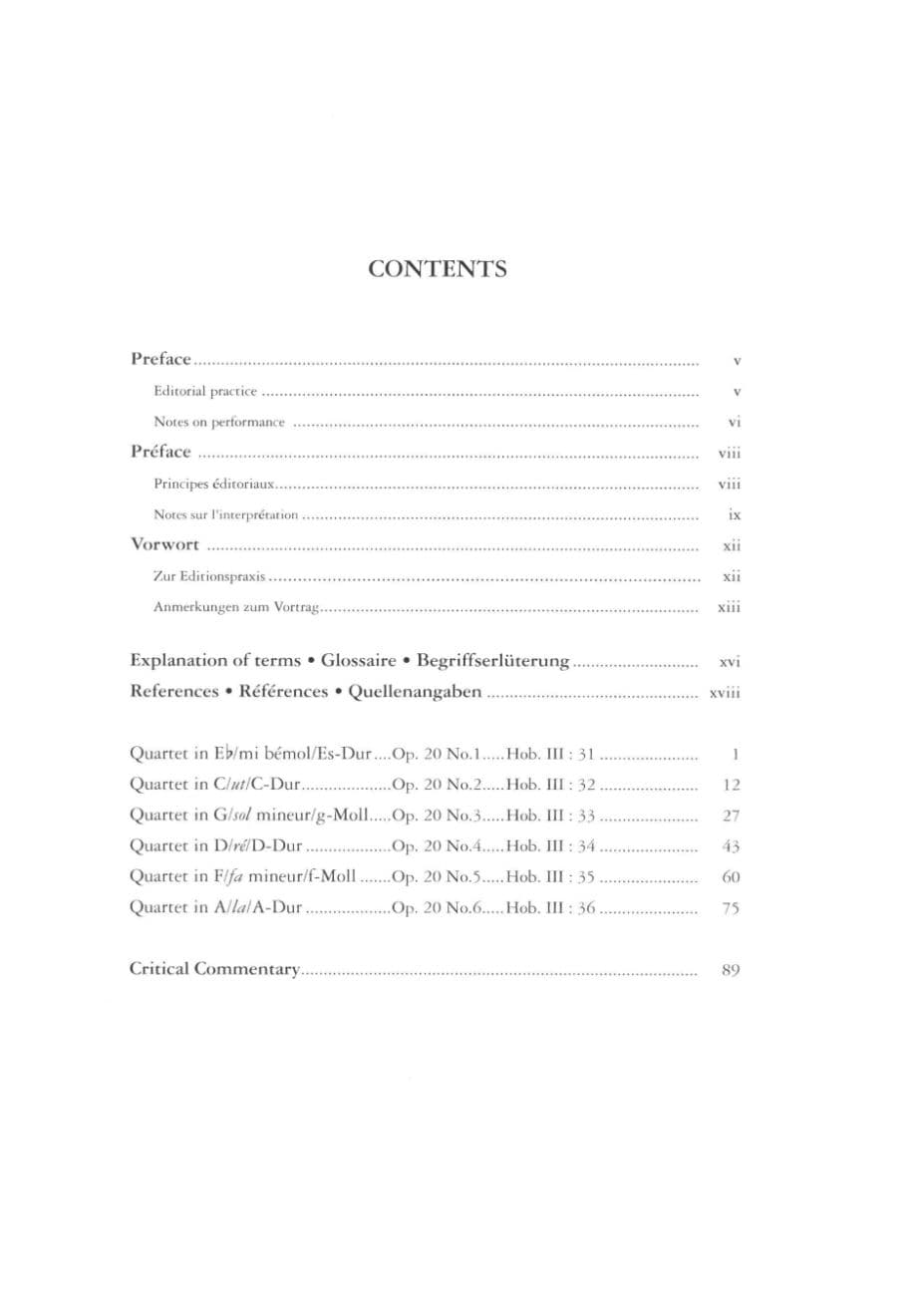 Haydn, Franz Joseph - 6 String Quartets, Op 20 - Two Violins, Viola, and Cello - Score and Parts - edited by Simon Rowland-Jones - Edition Peters URTEXT - Image 2