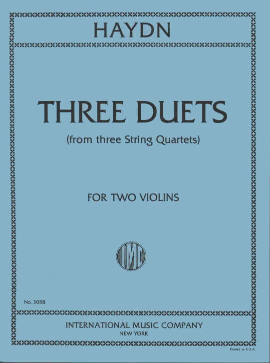 Haydn, Franz Joseph - Three Duets, Op 99 - Two Violins - International Edition