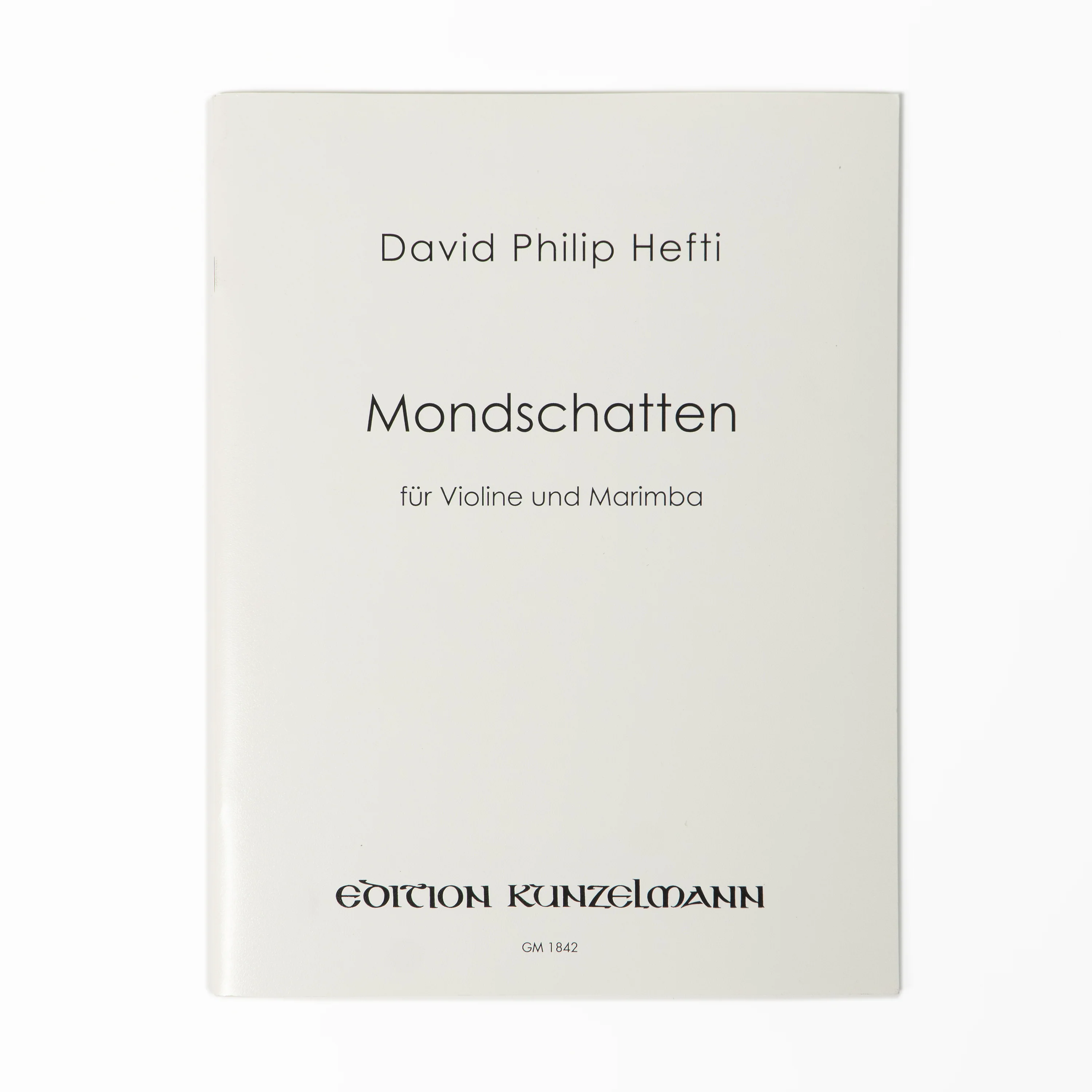 Hefti, David Philip - Mondschatten (Moonshadow) - Violin and Marimba - Edition Peters