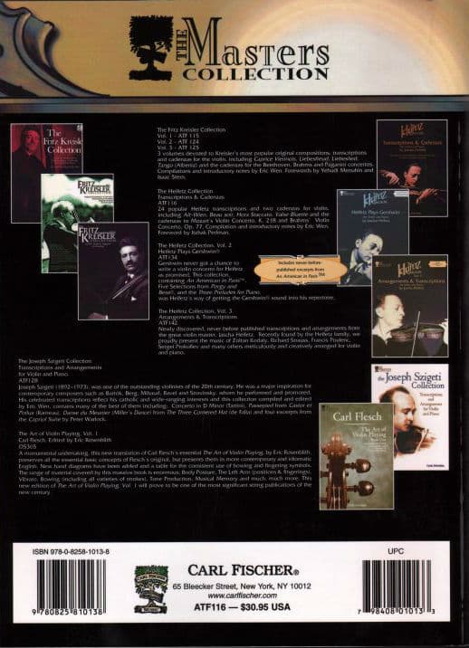 Heifetz, Jascha - The Heifetz Collection, Volume 1: Transcriptions and Cadenzas - Violin and Piano - Carl Fischer Edition - Image 4