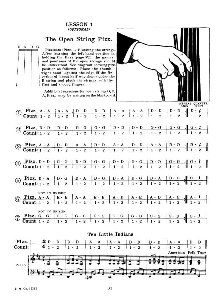 Herfurth, C Paul - A Tune A Day String Method, Book 1 - Bass - Boston Music Co - Image 2