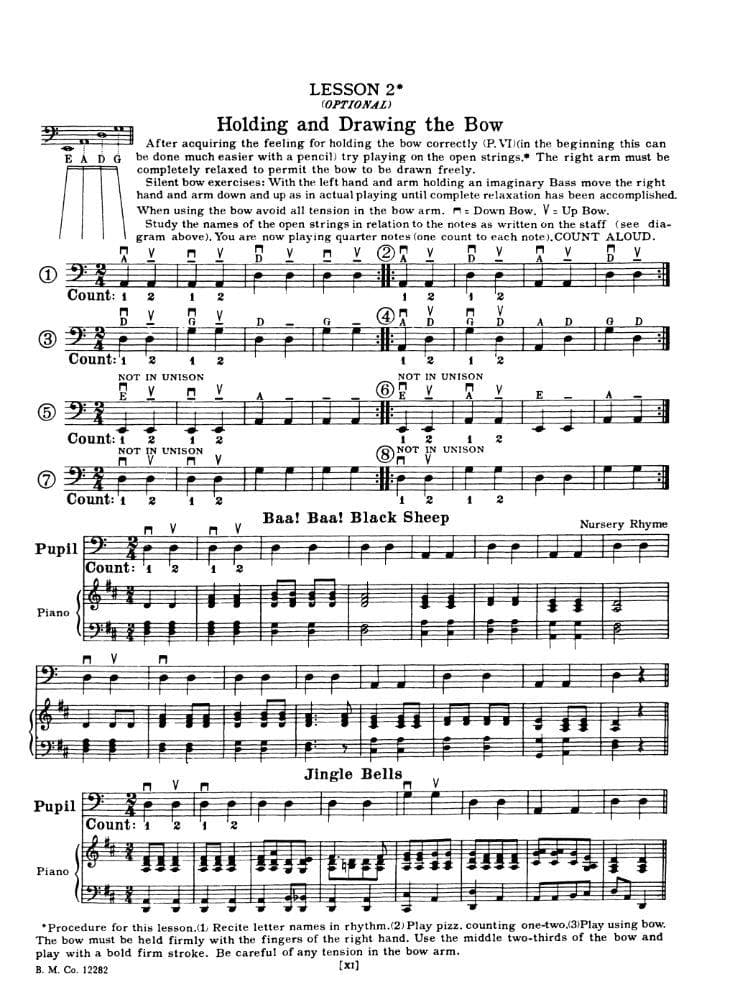 Herfurth, C Paul - A Tune A Day String Method, Book 1 - Bass - Boston Music Co - Image 3