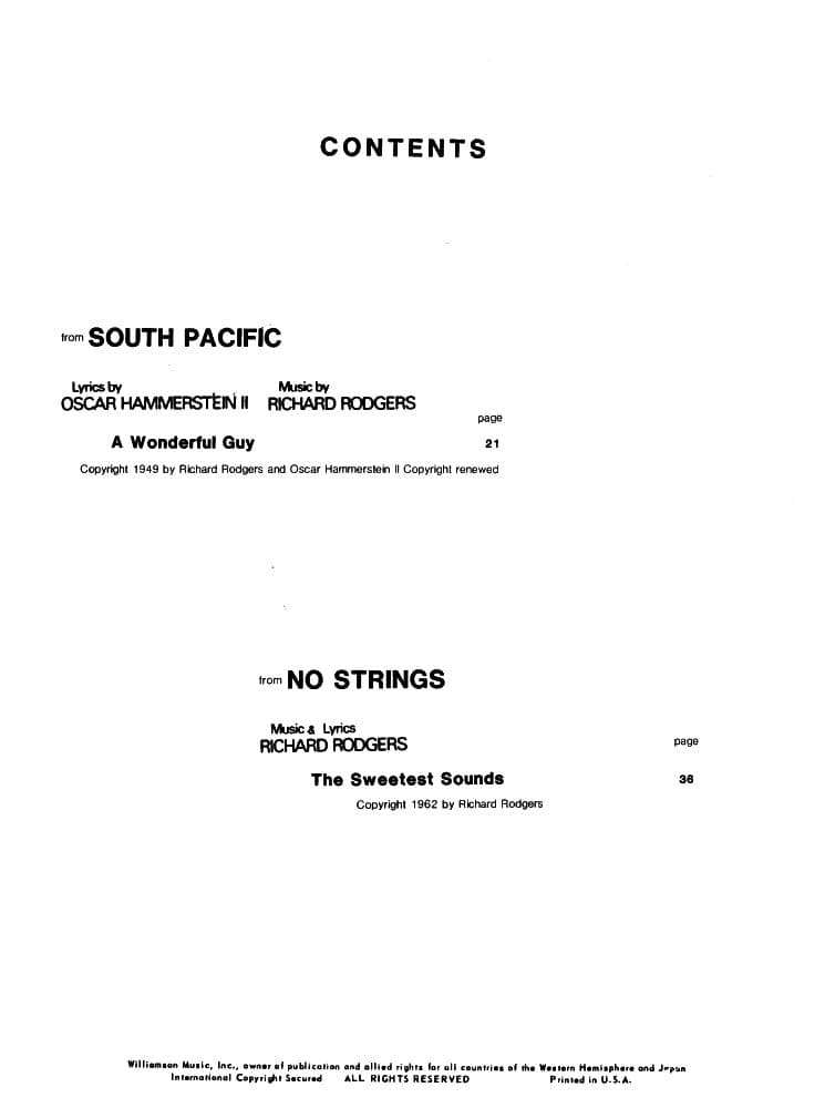 Rodgers and Hammerstein: Favorite Melodies - Violin and Piano - arranged by C Paul Herfurth - Boston Music Co - Image 3