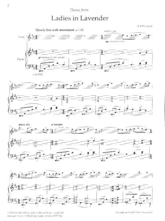 Hess, Nigel - Theme from "Ladies in Lavender" - Violin and Piano - Faber Music - Image 2