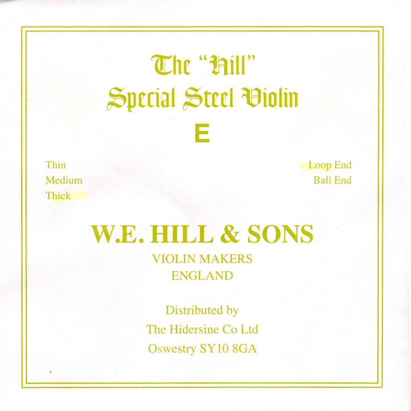 Hill & Sons Special Steel Violin E String - Image 4