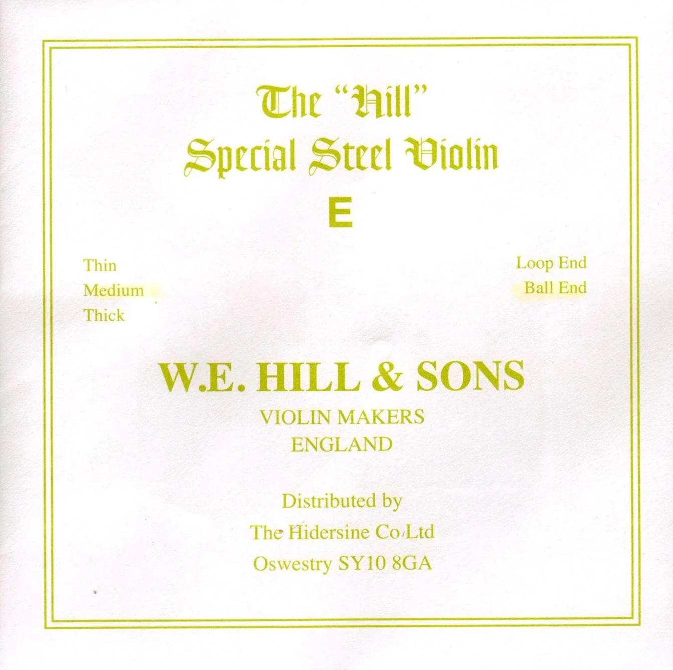 Hill & Sons Special Steel Violin E String - Image 5