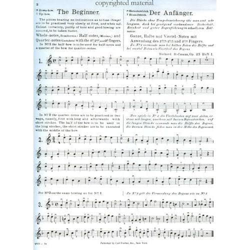 Hofmann, Richard - The First Studies, Op 25, Book 1 - Violin solo - Carl Fischer Edition - Image 3