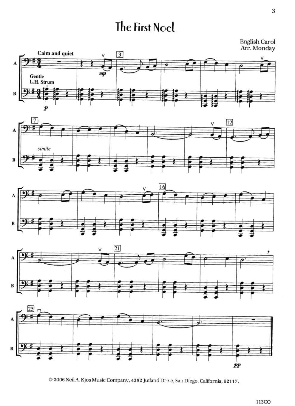 Monday, Deborah Baker - Holidays Extraordinaire! - Cello - edited by Janice McAllister - Kjos Music Co - Image 3