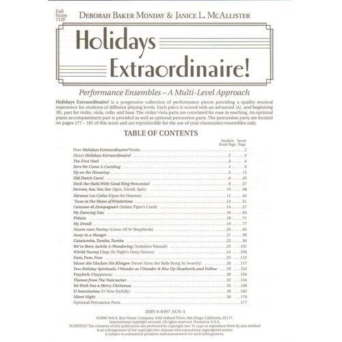 Monday, Deborah Baker - Holidays Extraordinaire! - Score - edited by Janice McAllister - Kjos Music Co - Image 2
