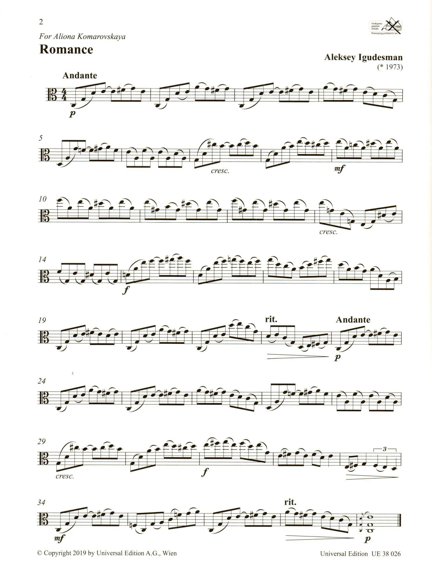 Igudesman, Aleksey - Violamania for Solo Viola - Universal Edition - Image 3