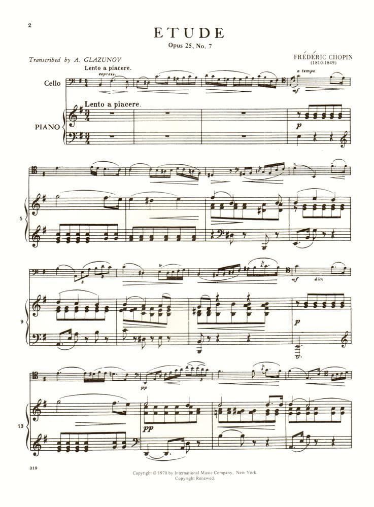 Album of 6 Pieces for Cello and Piano - International Music Co - Image 3