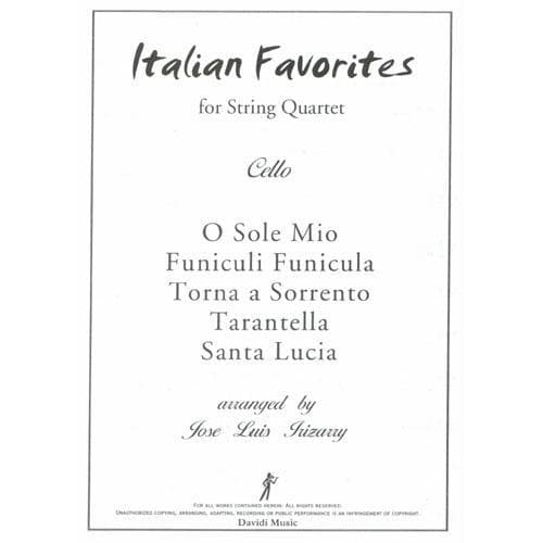 Italian Favorites for String Quartet - arranged by José Luis Irizarry - Davidi Music - Image 5