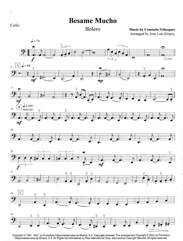 Latin Love Songs for String Quartet - arranged by José Luis Irizarry - Davidi Music - Image 3