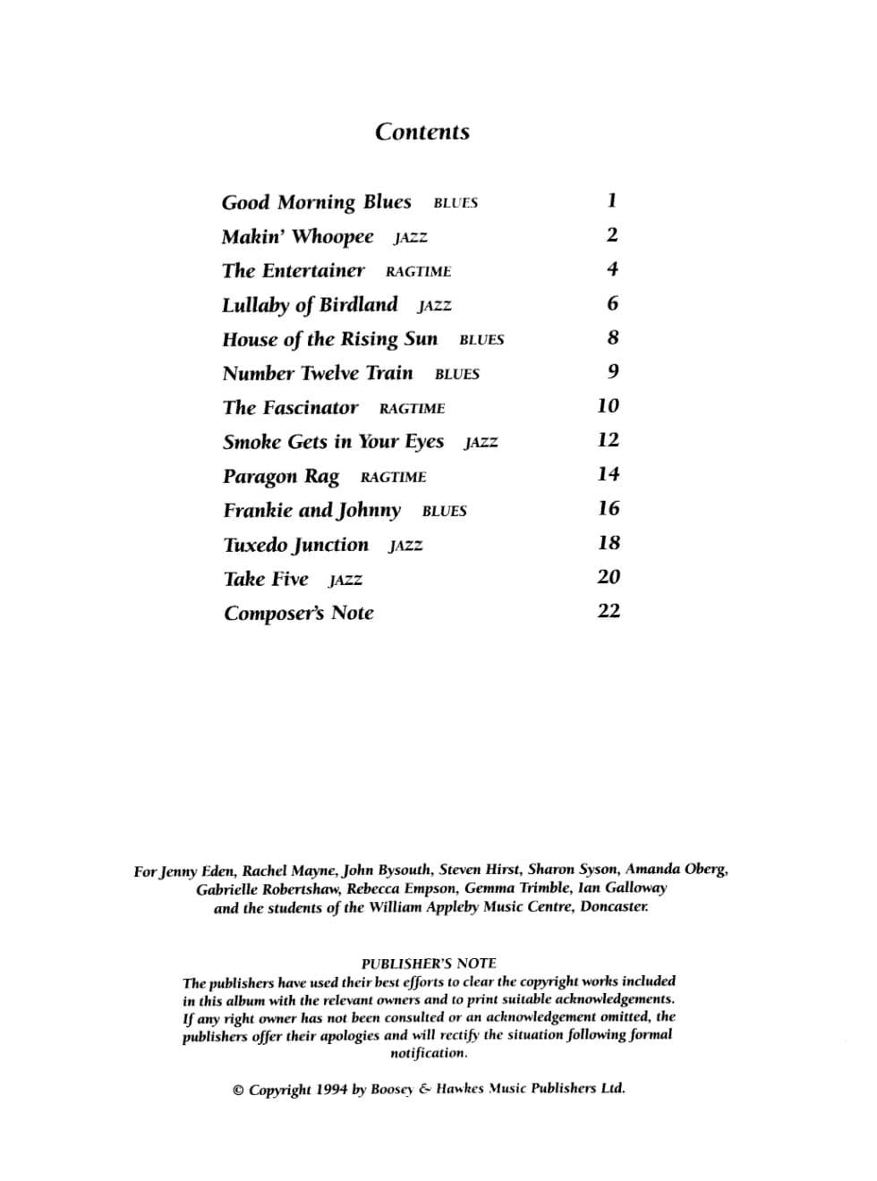 Jones, Edward Huws - Jazz, Blues, and Ragtime - Violin part ONLY - Boosey & Hawkes Edition - Image 2