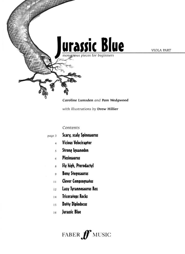 Lumsden/Wedgwood - Jurassic Blue: Monstrous Pieces for Beginners - Viola and Piano - Faber Music Edition - Image 2