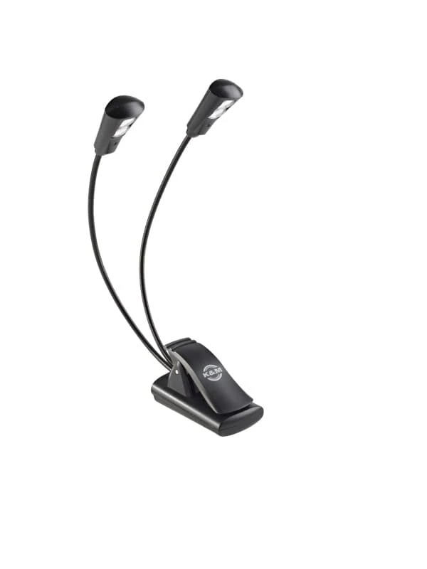 K&M Double 2-LED FlexLight for Music Stands - Black