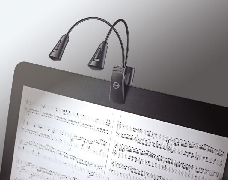 K&M Double 2-LED FlexLight for Music Stands - Black - Image 2