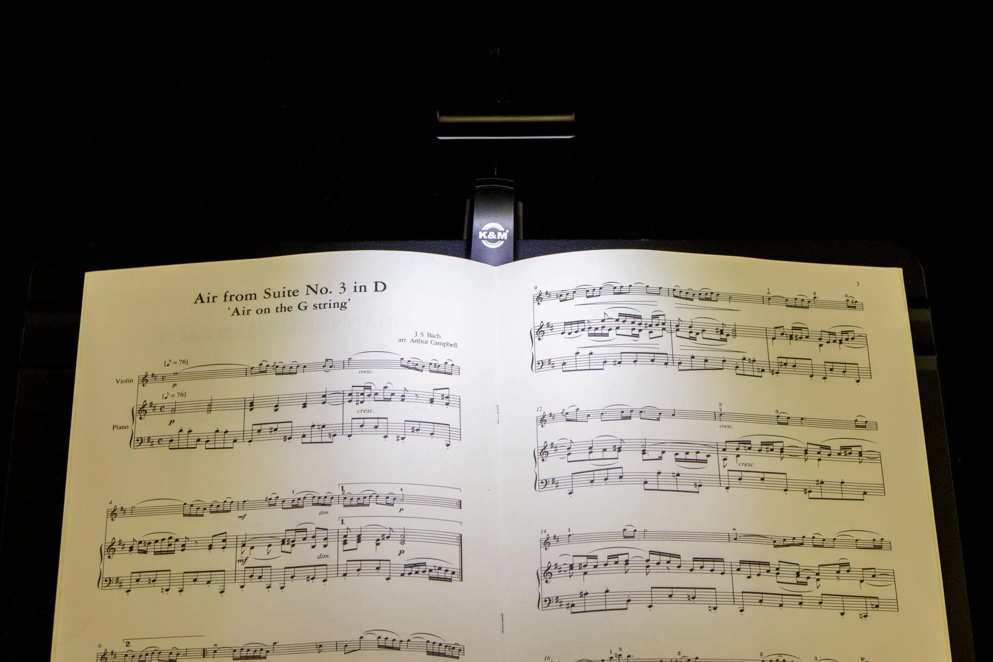 K&M T-Model 8-LED FlexLight with Carrying Pouch for Music Stands - Black - Image 3