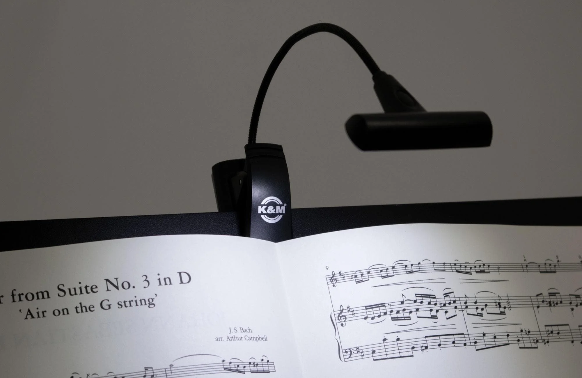 K&M T-Model 8-LED FlexLight with Carrying Pouch for Music Stands - Black - Image 4