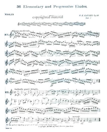 Kayser, Heinrich Ernst - 36 Elementary and Progressive Studies, Op 20 (Complete) - Violin - Carl Fischer Edition - Image 3