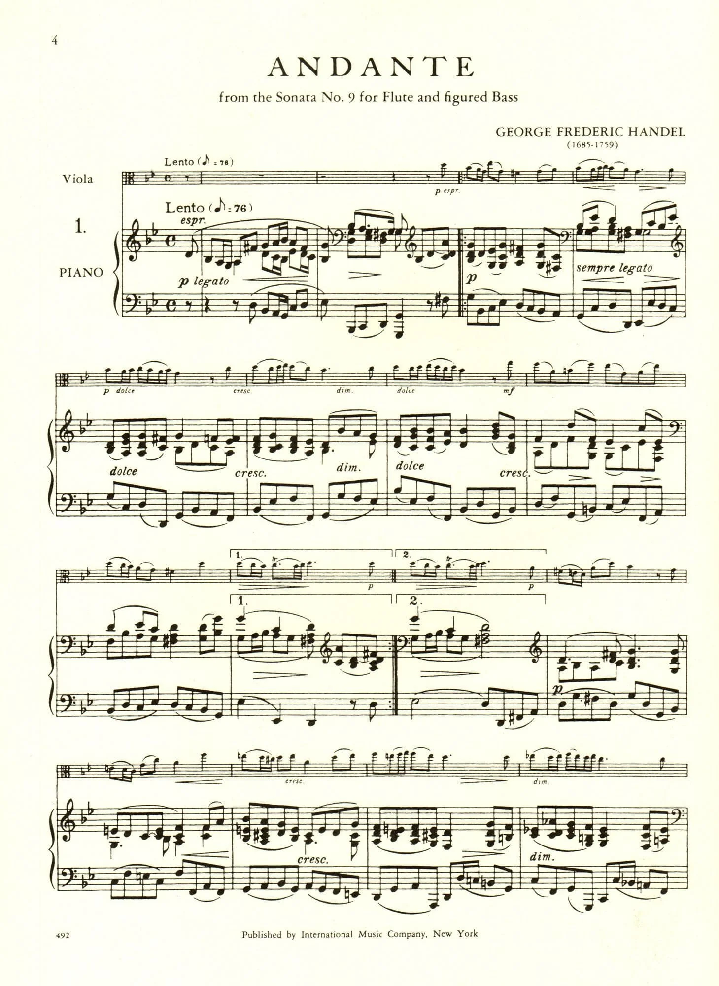 Album of Classical Pieces, Volume 1 - Viola and Piano - edited by Paul Klengel - International Music Co - Image 3