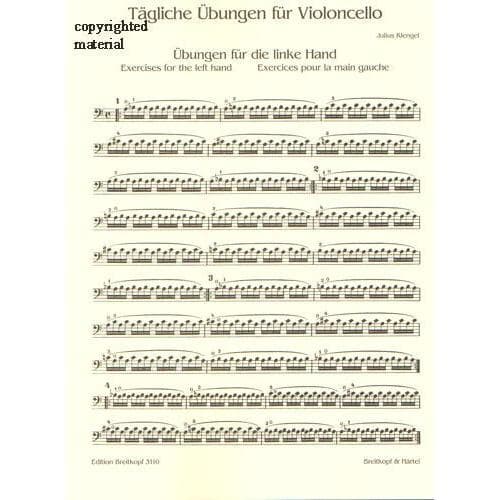 Klengel, Julius - Daily Exercises for Violoncello, Volume 1 - Cello solo - Breitkopf & Härtel Edition - Image 2